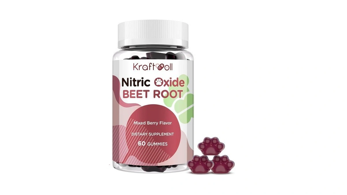 Kraftvoll Nitric Oxide Beet Root Gummies With Grapeseed Powder, Pomegranate