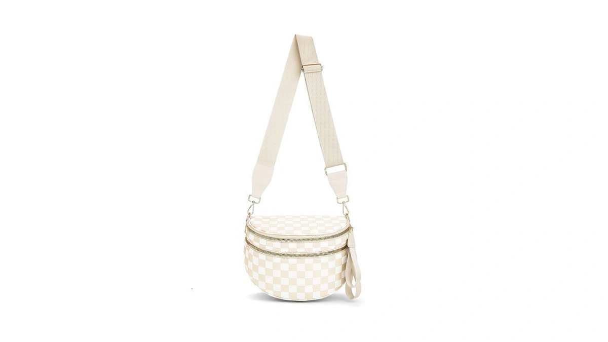 Lushandy Bum Bag Checkered Crossbody Bag Mom ...