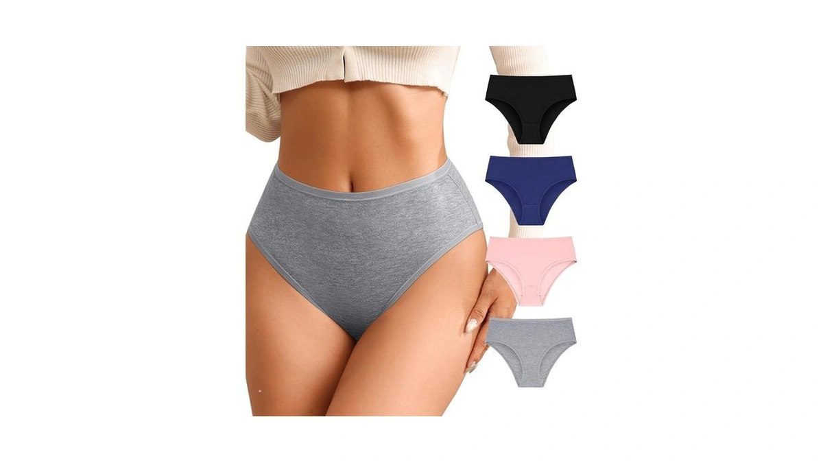 J-pone Womens High Waisted Bikini Underwear Cheeky Briefs For Women