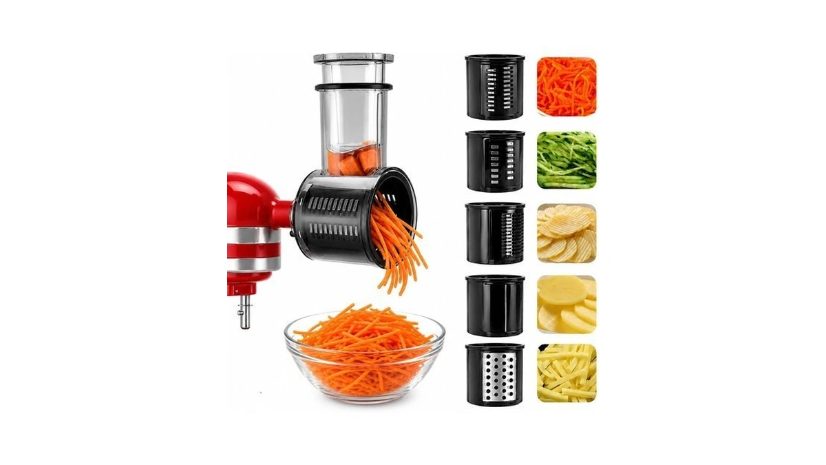 5-in-1 Slicer Shredder Attachments For Kitchenaid Stand Mixers