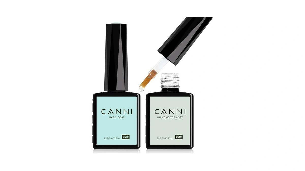 Canni 2 Pcs No Wipe Gel Top Coat And Base