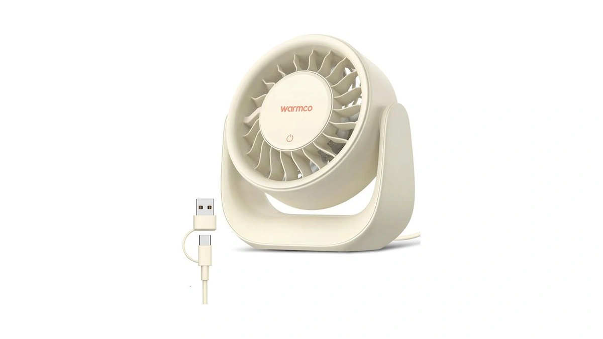 Warmco Usb Desk Fan With Touch Control, (usb Powered Only,