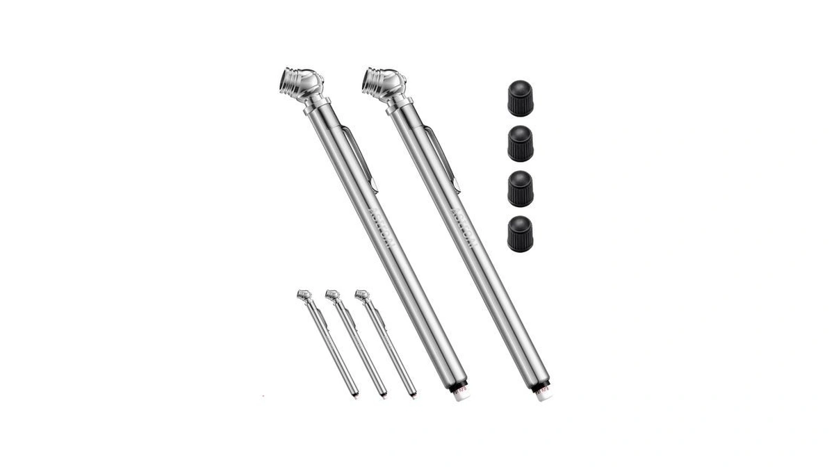 Astroai Pencil Tire Pressure Gauge, 2 Pack 10-75 Psi Stainless