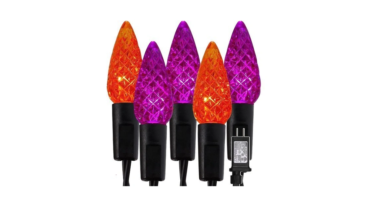Waterglide Halloween C6 String Lights, 33ft 100 Led Black Wire