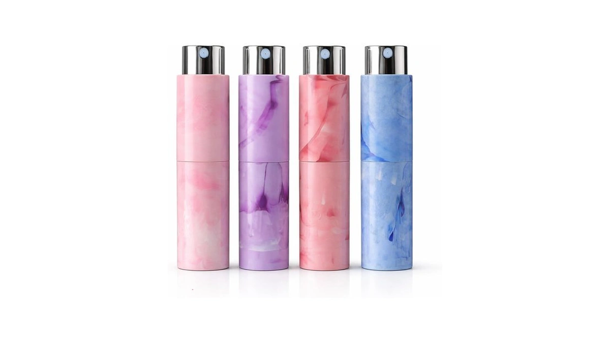 Refillable Perfume Bottle Atomizer 5ml 4-pack Marble Travel Cologne Sprayer