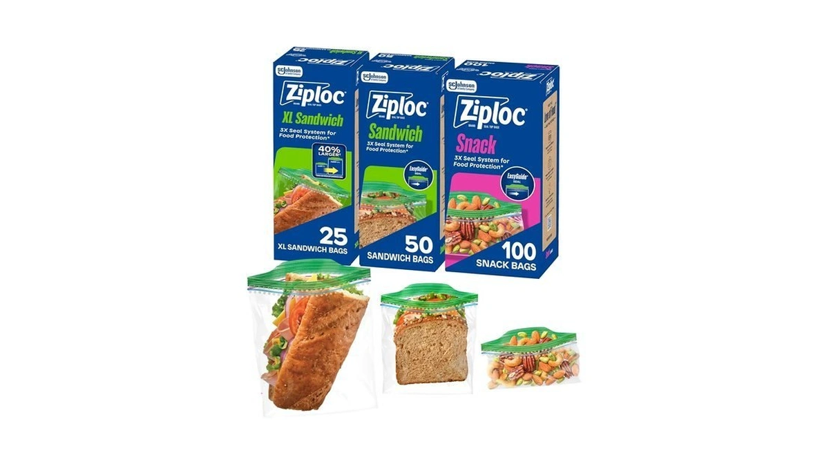 Ziploc 175 Count Sandwich And Snack Bags, Easy Open And