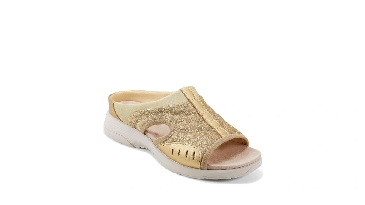 Easy Spirit Traciee3 Womens Slip On 6 E Us Goldglitter
