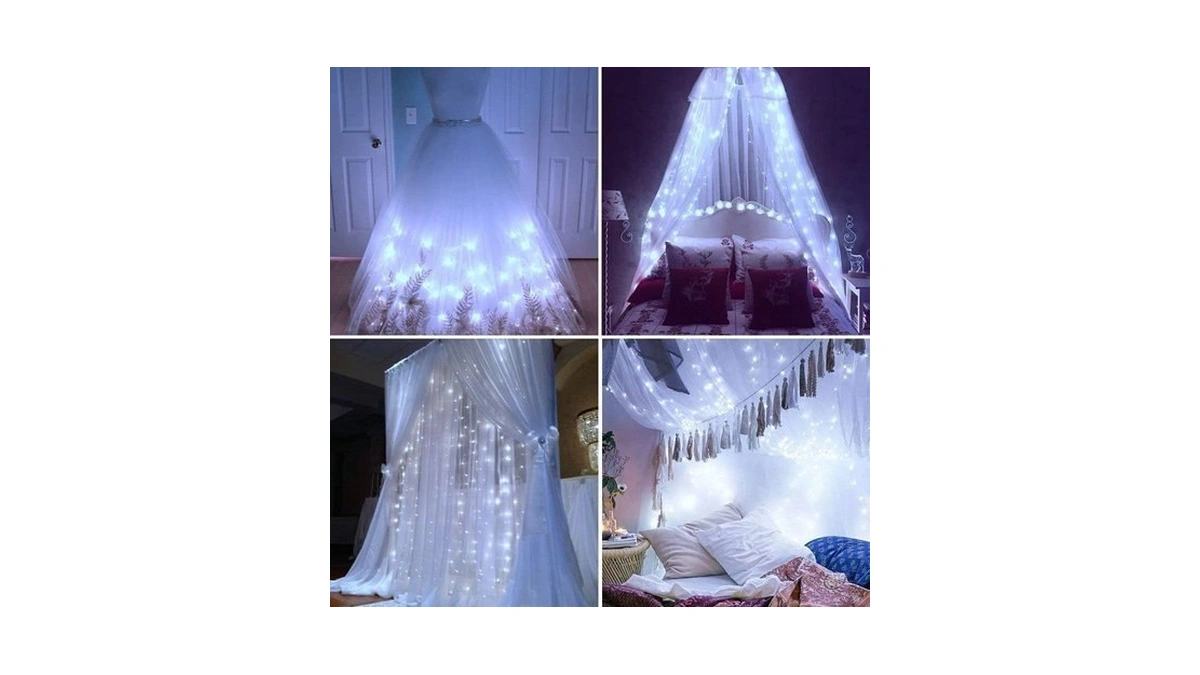 Lnbei 300 Led Fairy Curtain Window String Lights, Indoor String