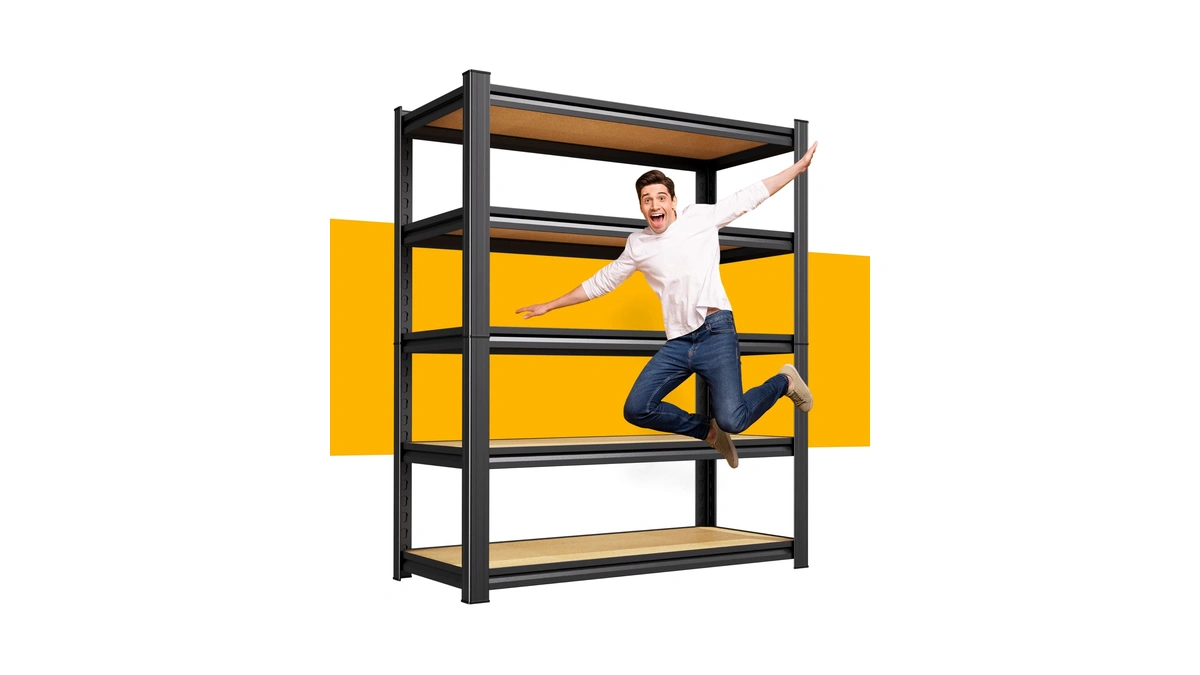 71.2''heavy Duty Storage Shelves,5-tier Garage Shelving,adjustable Metal Shelving Unit,tall Garage