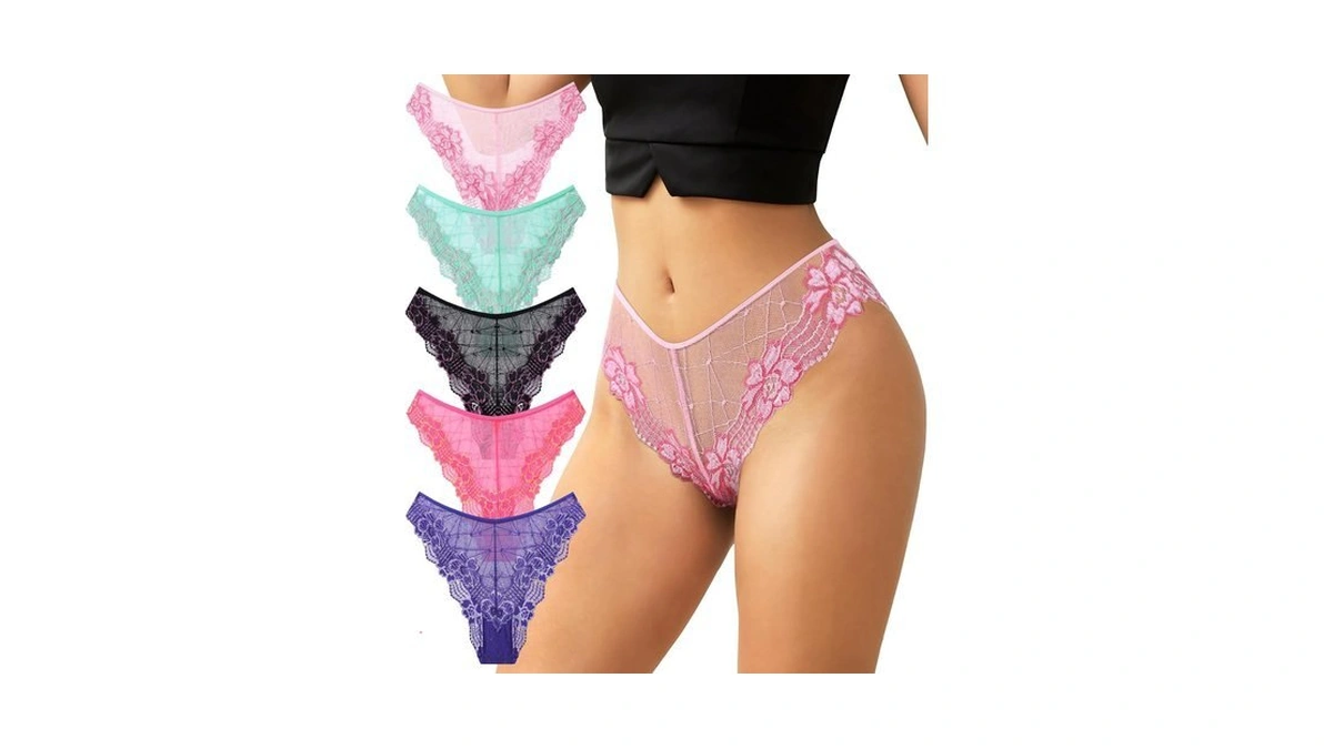 Sioncy Sexy Underwear For Women Low Waist Lace Hollow Out