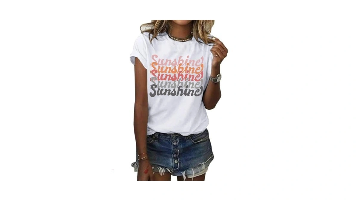 Yexipo Womens Graphic Tees Short Sleeve Summer Tops Casual Cute
