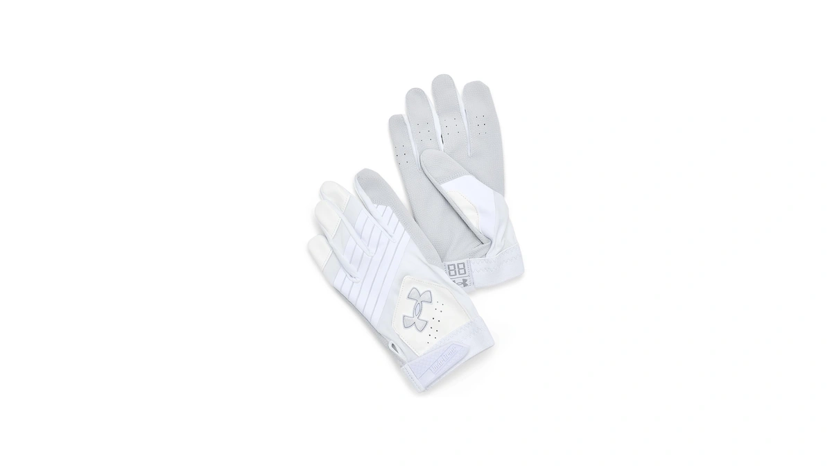 Under Armour Men's Clean Up Baseball Gloves, 100 White/silver, Xxl