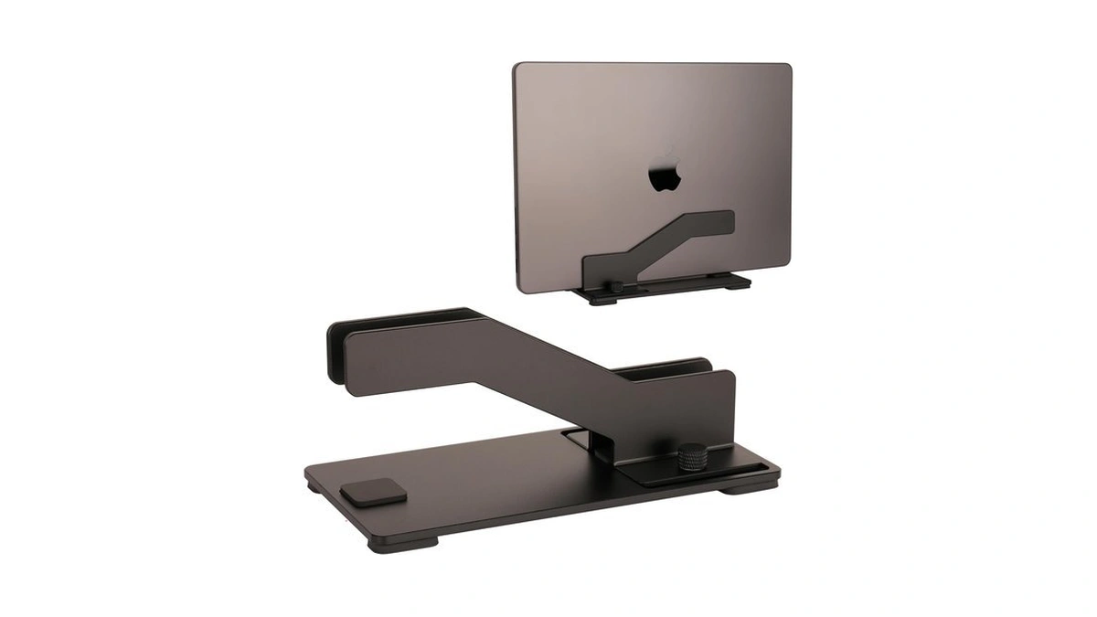 Psitek Adjustable Vertical Laptop Stand, Aluminum Holder For Macbook Laptop