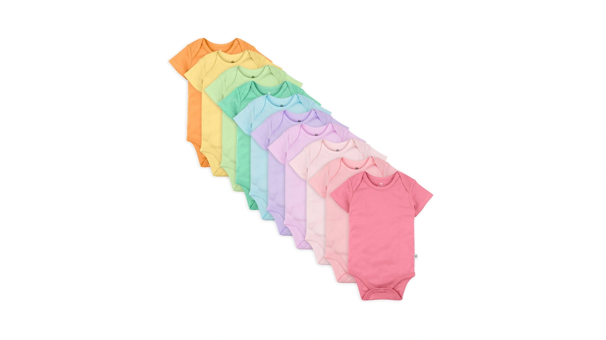 Honestbaby 10-pack Short Sleeve Bodysuits One-piece For Infant Baby Boys,