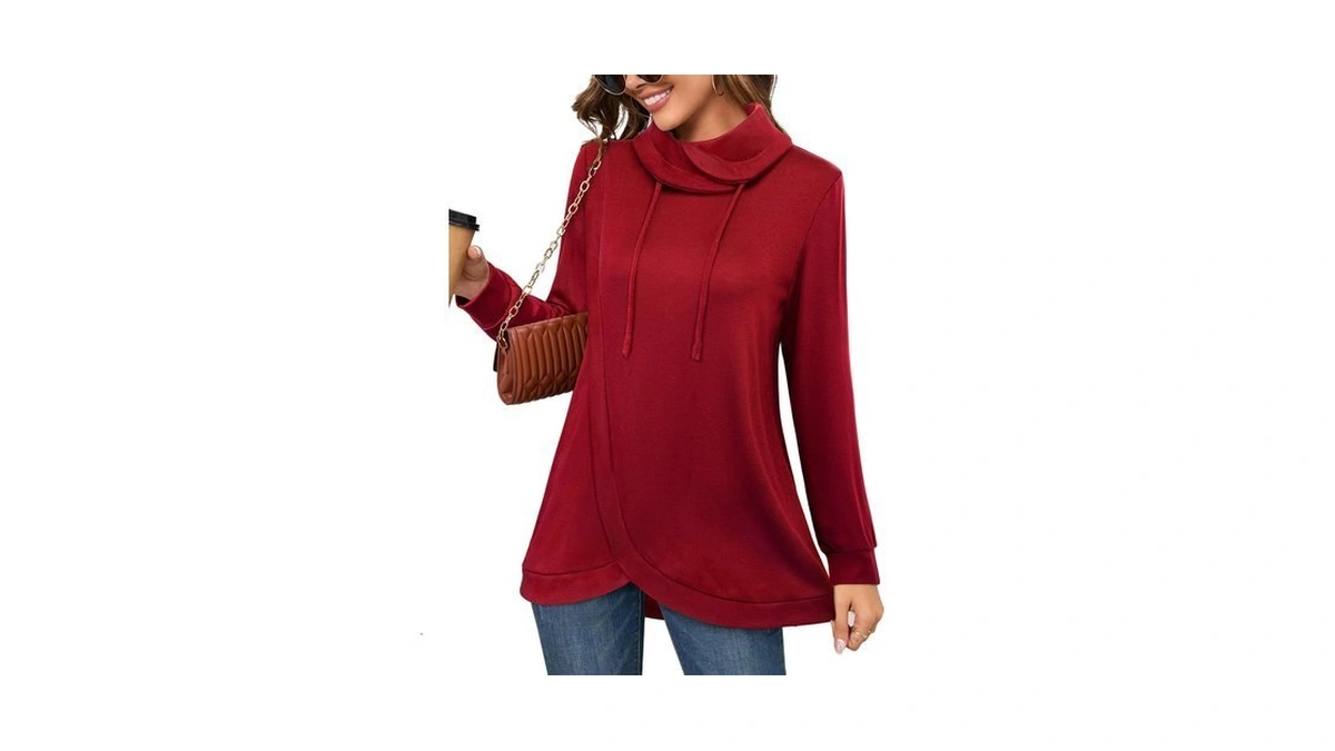 Bulotus Oversized Sweatshirt For Women Fall Long Sleeve Cowl Neck
