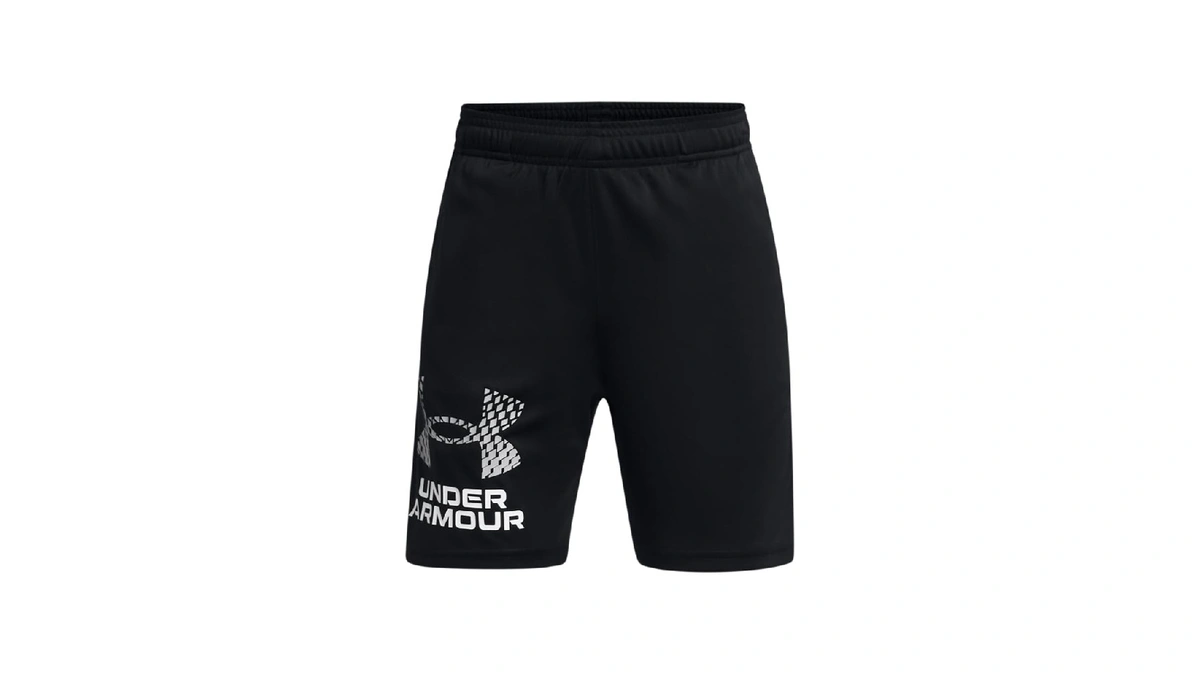 Under Armour Boys' Tech Logo Shorts, 001 Black, Yxs