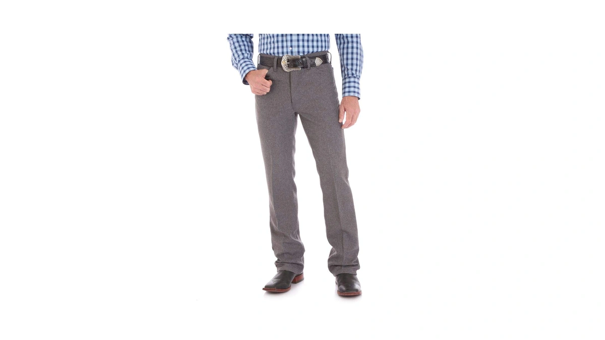 Wrangler Mens Wrancher Dress Jeans, Heather Grey, 40w X 30l