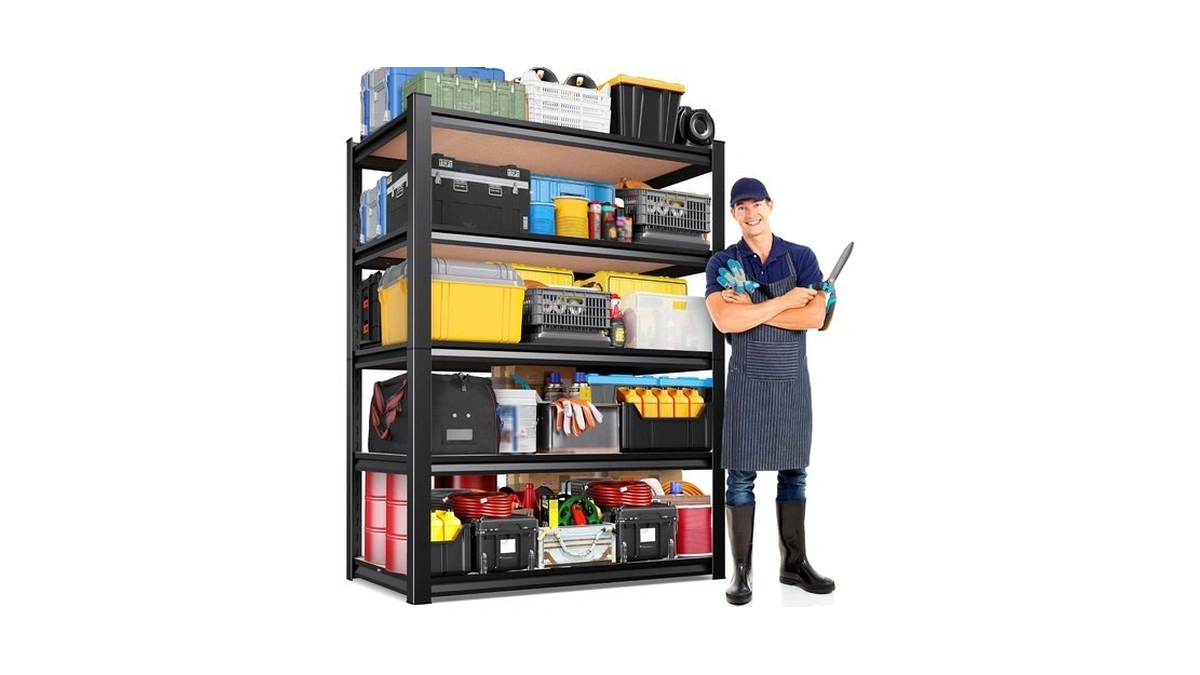 Jojuou 71" H X 35" W Garage Shelving Unit, 2050lbs