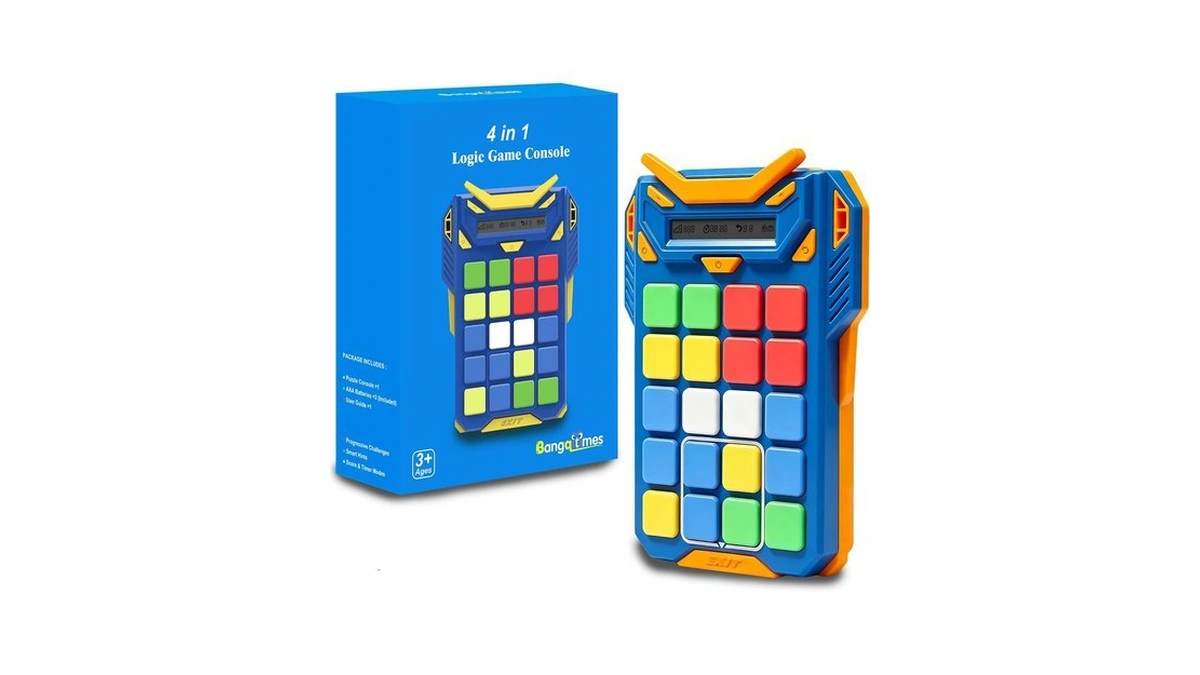 Bangqitimes 4-in-1 Logic Game Console For Kids Ages 3+