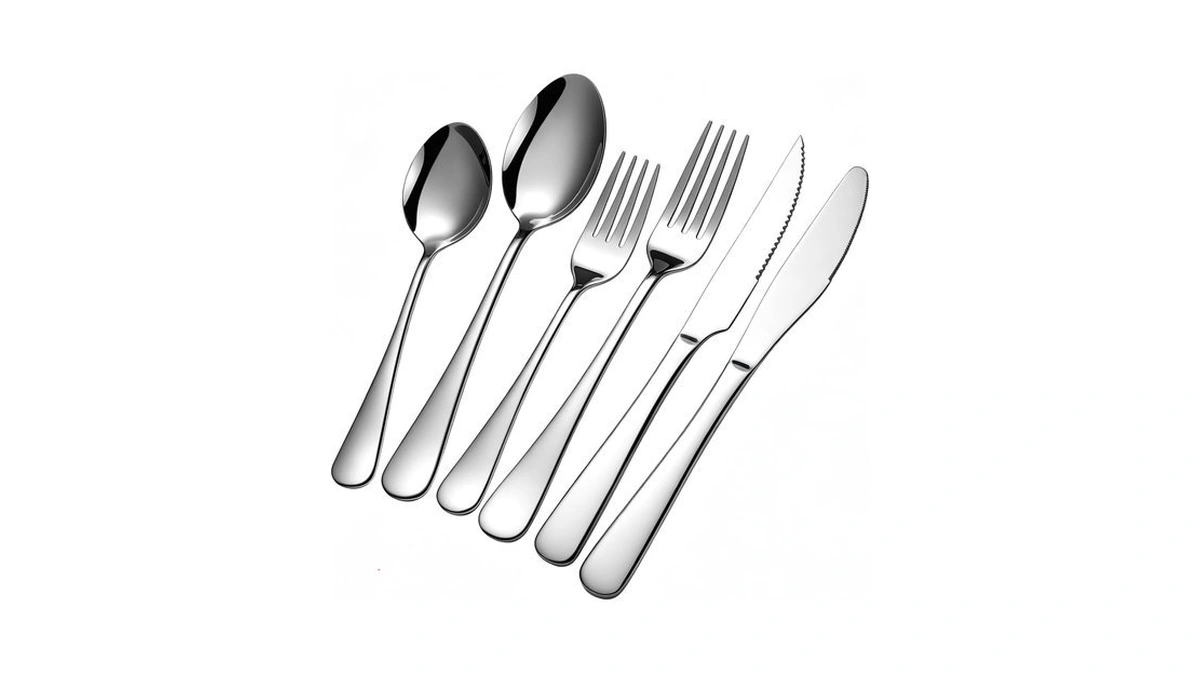 Gpy 24-piece Silverware Set With Steak Knives Nickel Free Cutlery