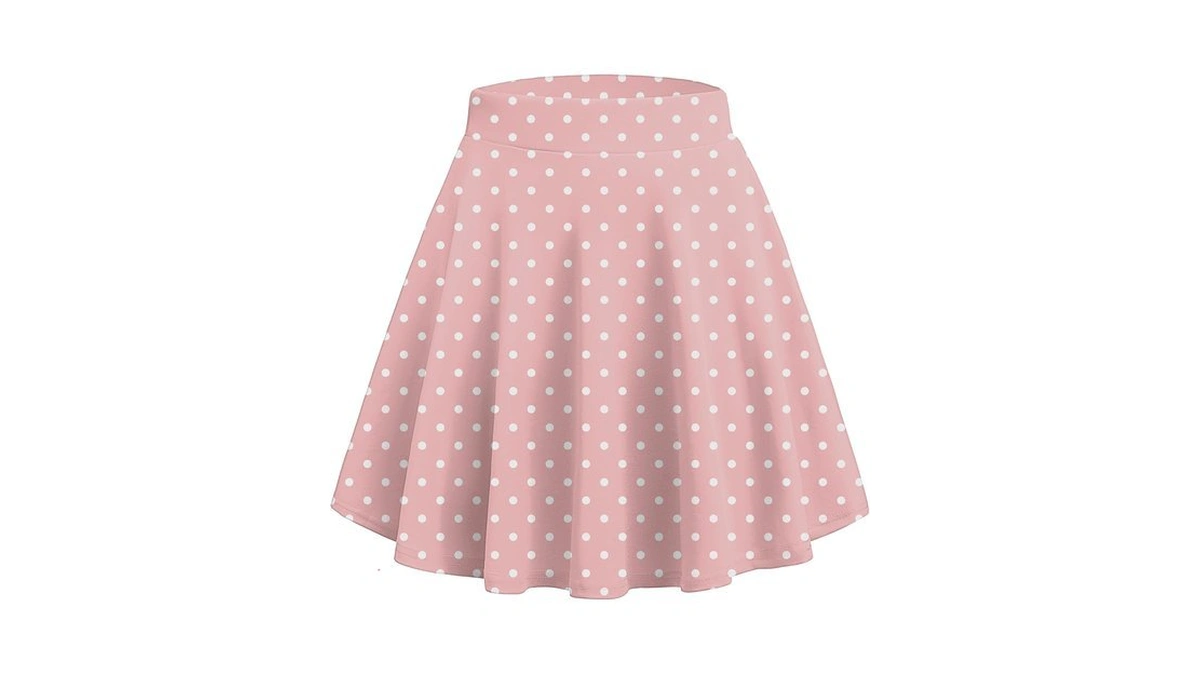 Zeagoo Plus Size Polka Dot Skirts Women's Versatile Stretchy High