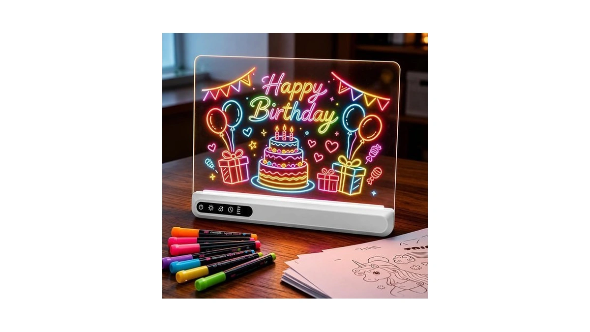 Neonslate16 Rechargeable Led Drawing Board Light Up Drawing Tablet White