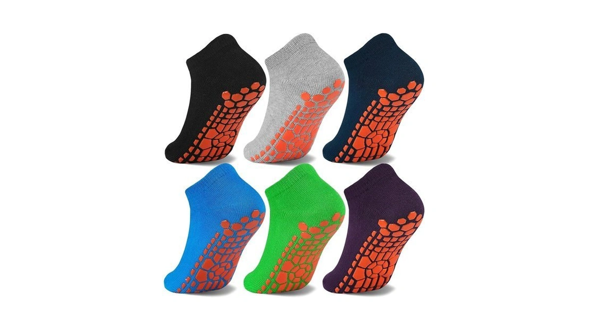 Tphon Toddler Non Slip Grip Trampolines Sports Socks For 2-13