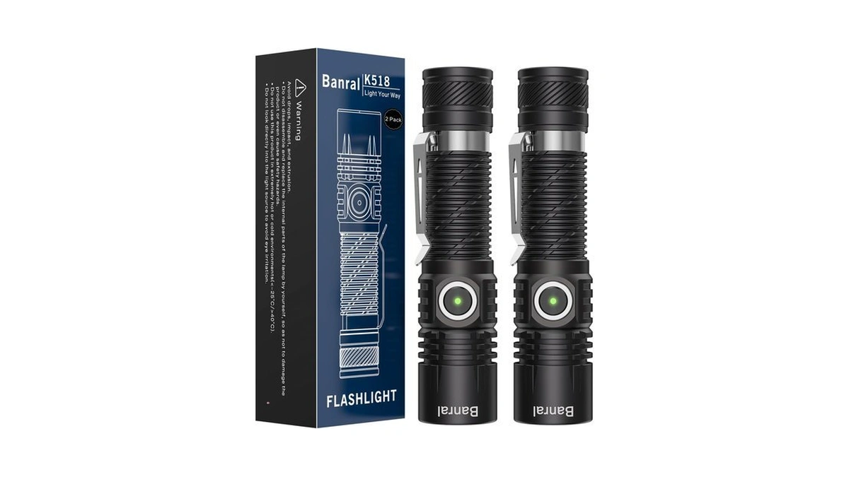 Banral Rechargeable Small Powerful Flashlights, Pocket Mini Led Flash Light