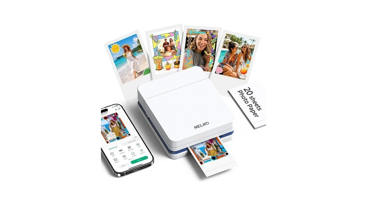 Nelko Pp01 Photo Printer, 2x3 Portable Photo Printer, Mini Printer,