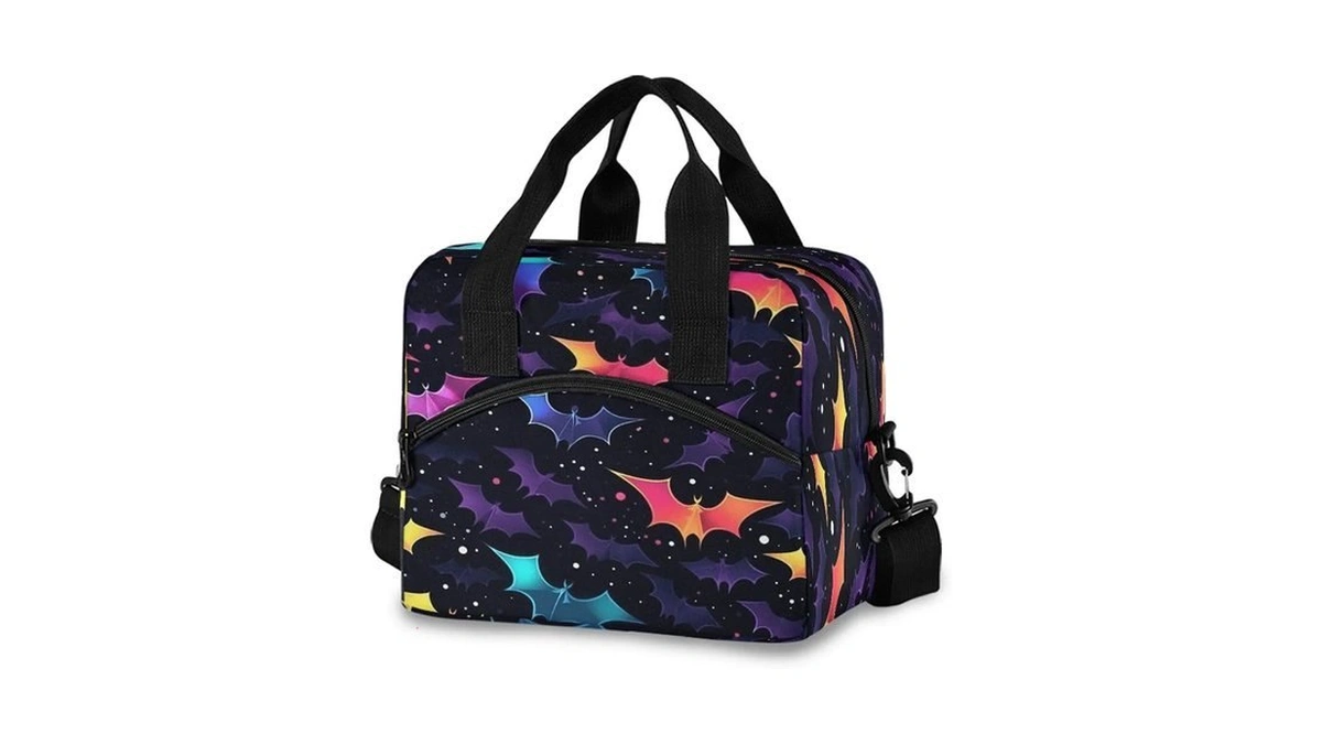 Halloween Bats Galaxy Star Lunch Box For Men Women Adults