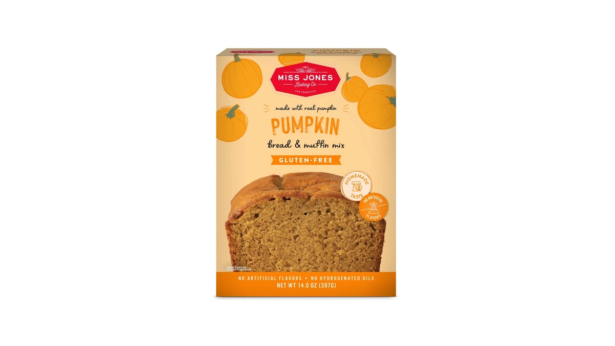 Miss Jones Gluten Free Pumpkin Bread & Muffin Mix, 14