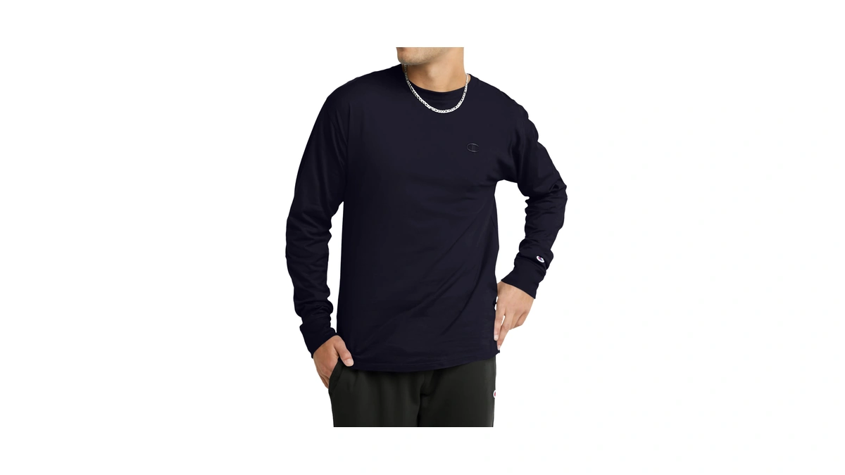 Champion Men's Classic Long Sleeve T-shirt Deep Navy