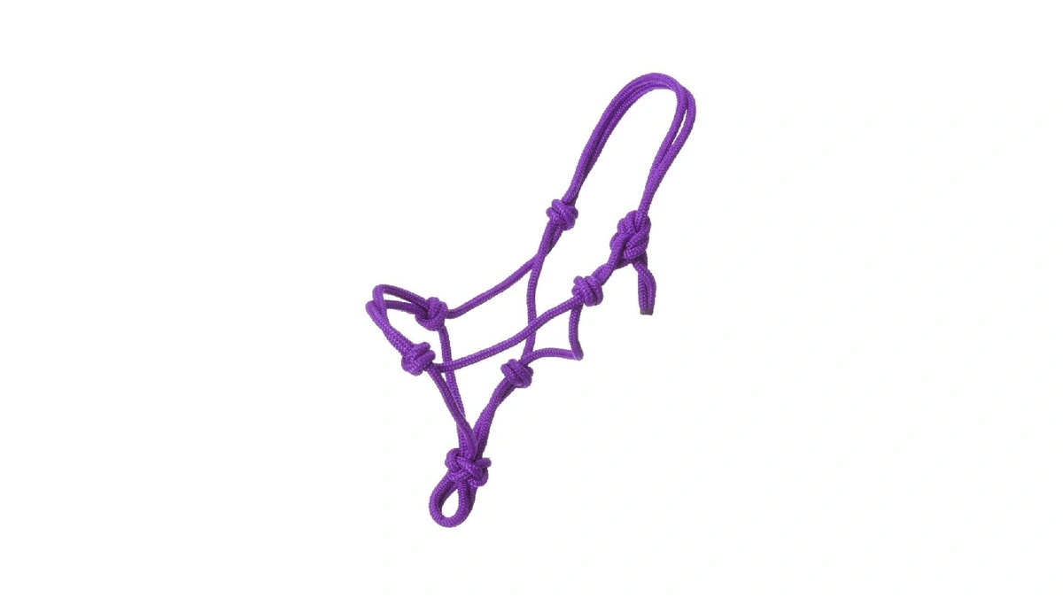 Tough1 Miniature Poly Rope Halter - Purple - Medium