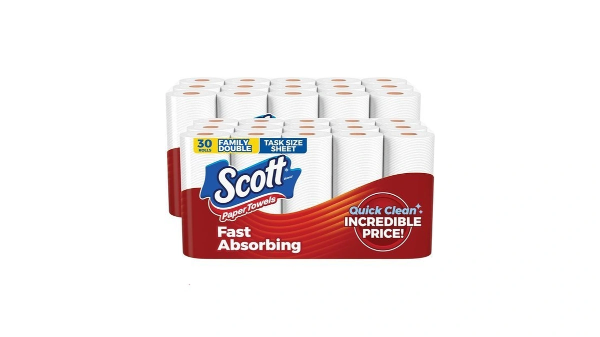 Scott Paper Towels, Task Size, 30 Family Double Rolls, 119