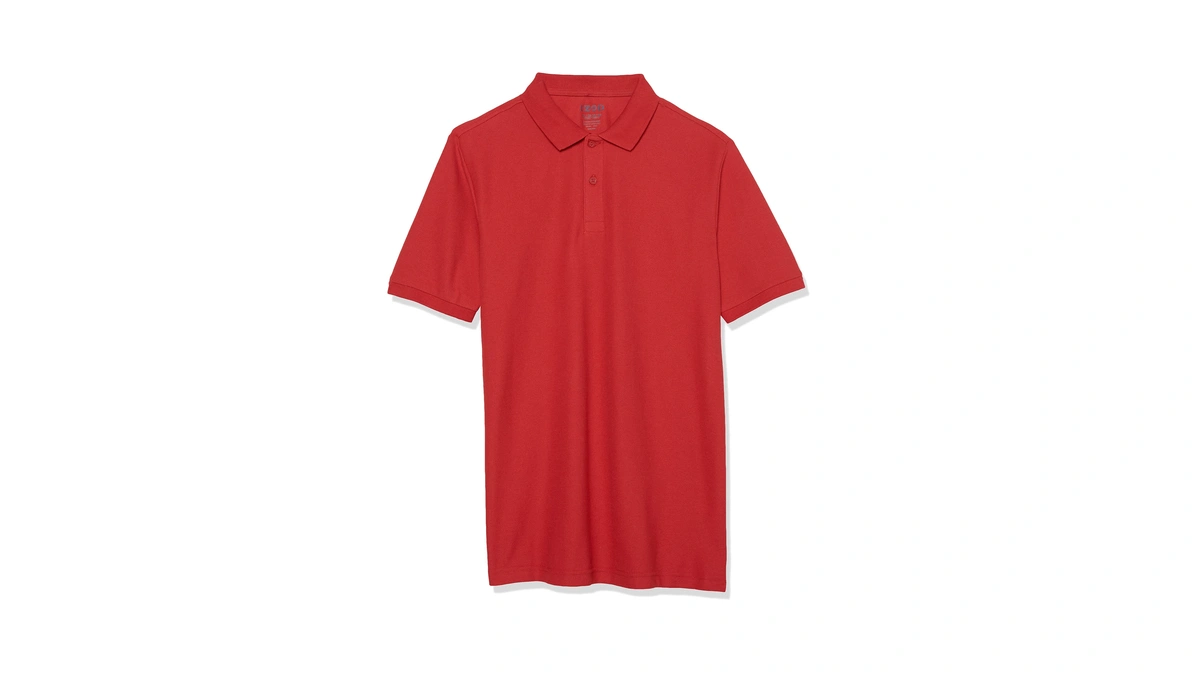 Izod Toddler Boys' School Uniform Short Sleeve Pique Polo, Red,