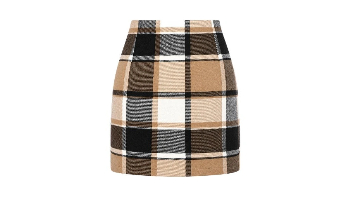 Office Outfits For Women Bodycon Pencil Plaid Skirt Mini Gingham