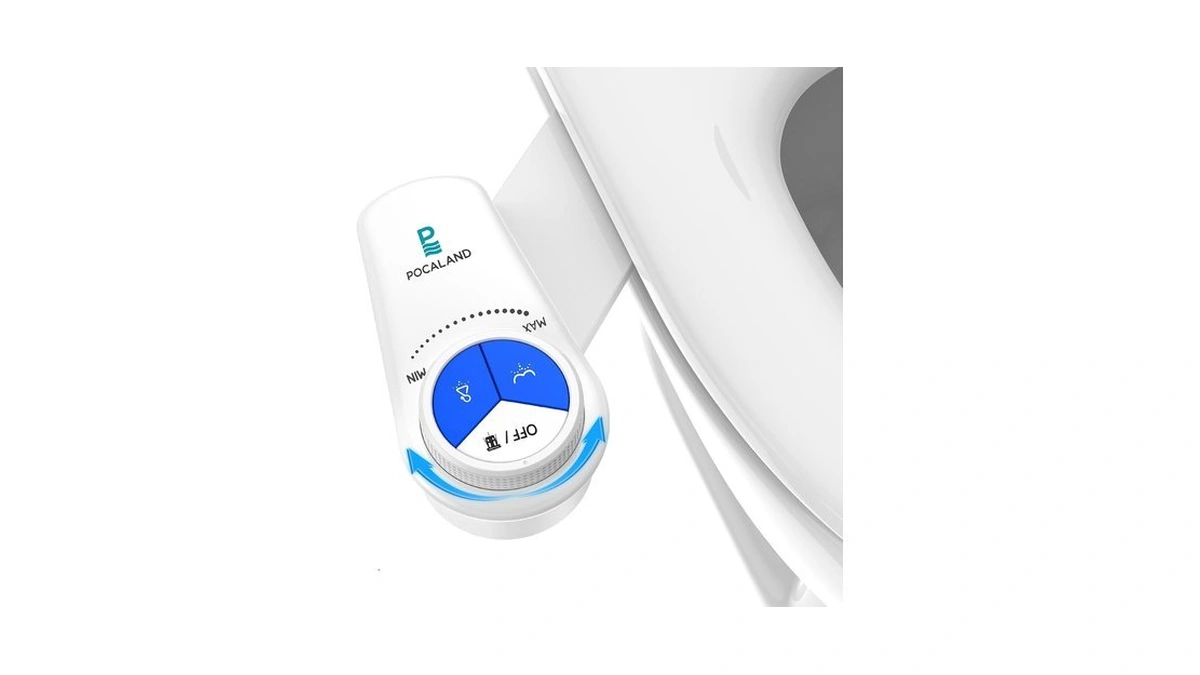 Ultra-slim Bidet Attachment, Posterior&feminine Wash-(retractable Dual Nozzles), Non-electric Bidet Attachment