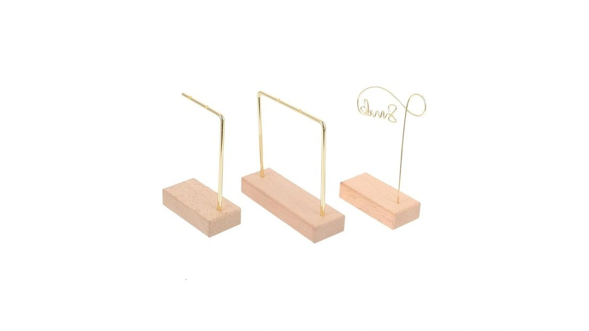 Dzrige 3pcs Wooden Earring And Necklace Holder Organizer Set, Elegant