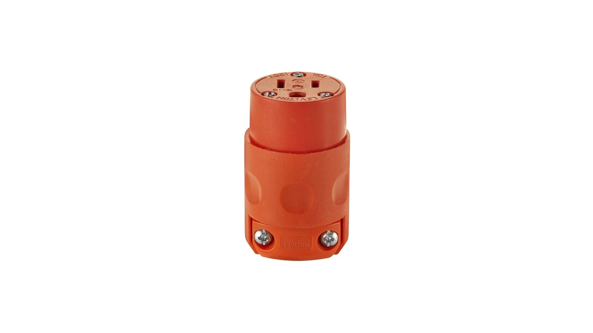 Leviton 15 Amp, 125 Volt, Pvc Grounding Cord Outlet, 515cv-or,