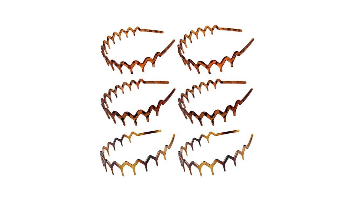 Yonoy 6pcs Zig Zag Shark Tooth Headbands Comb Zigzag Plastic