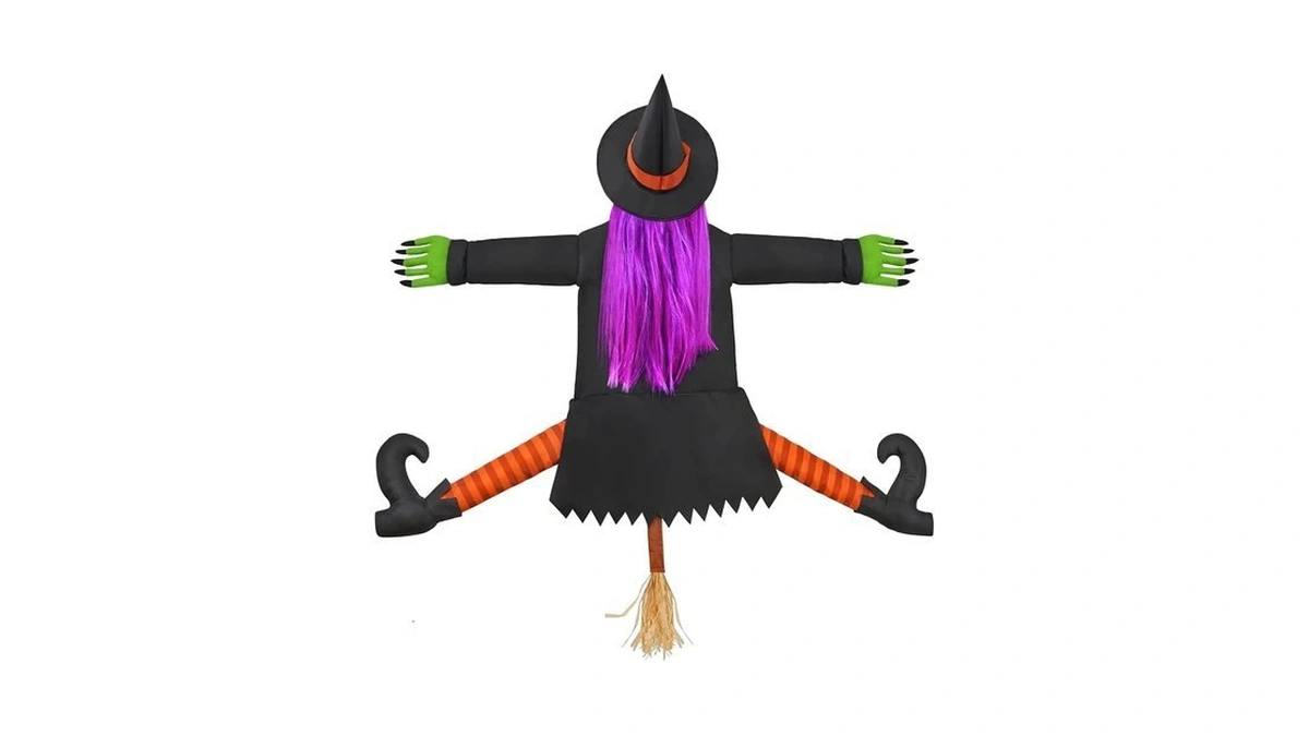 Babylian Betty Bash Crashing Witch Into Tree Halloween Decoration