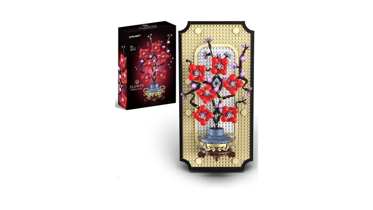 Suplanet Plum Blossom Building Set For Adults, Botanical Flower Blocks