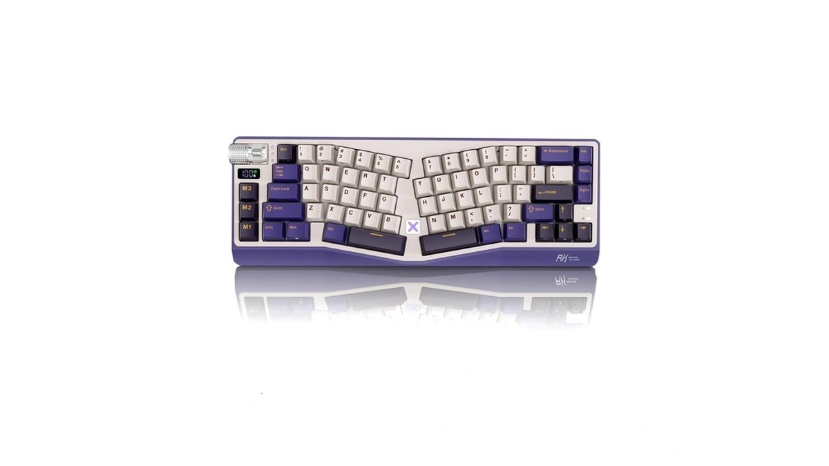 Rk Royal Kludge A70 Wireless Ergonomic Keyboard, 65% Alice Split
