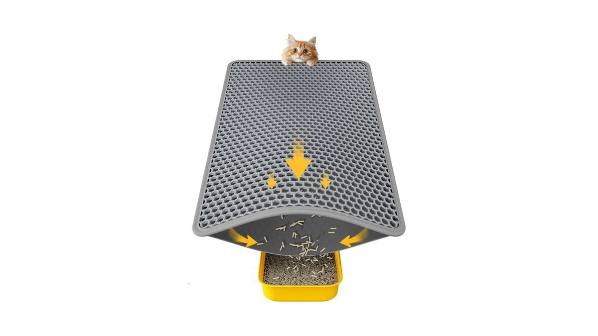 Powools Cat Litter Mat, 23.2 X 14.6 In, Waterproof, Non-slip,