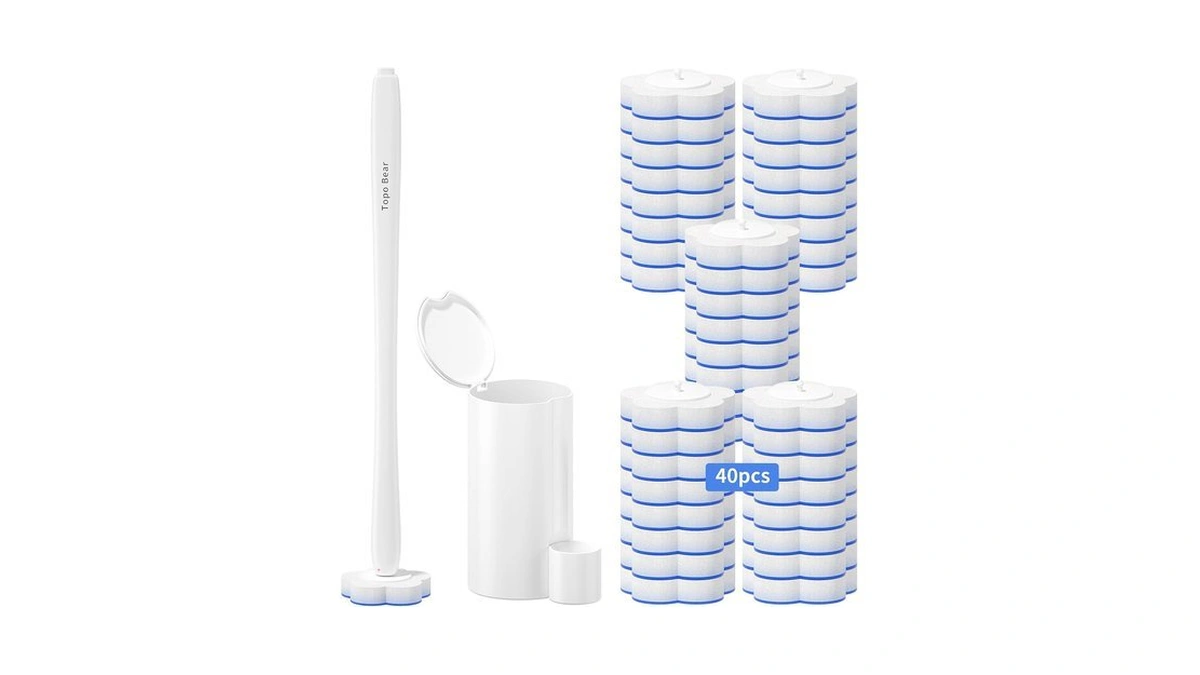 Topo Bear Disposable Toilet Bowl Brush With 40 Toilet Wand