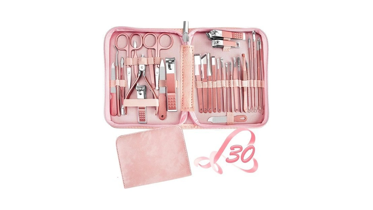 Manicure Set 30 In 1 Nail Clipper Set, Redflow Nail