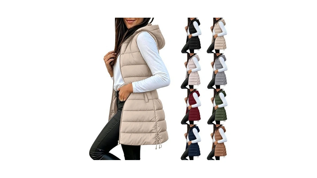 Xogwvj Plus Size Long Puffer Vest For Curvy Women Long