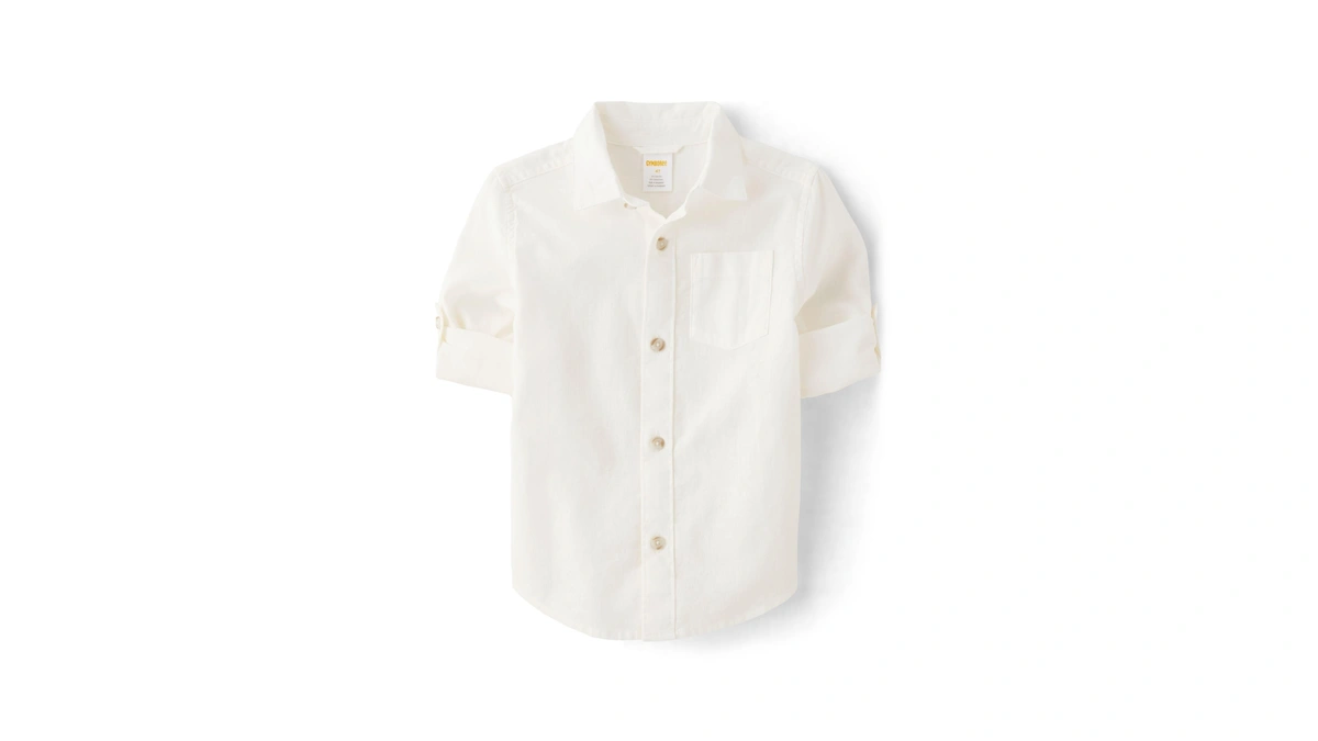 Gymboree,and Toddler Long Sleeve Button Up Shirts,white,7
