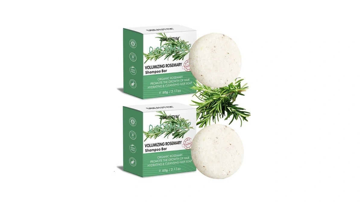 2 Pack Rosemary Shampoo Bar For Hair Growth,deep Cleansing For