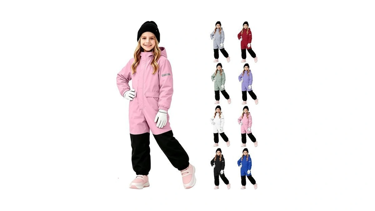Snow Suit For Kids One Piece Snowsuit Waterproof Windproof Ski